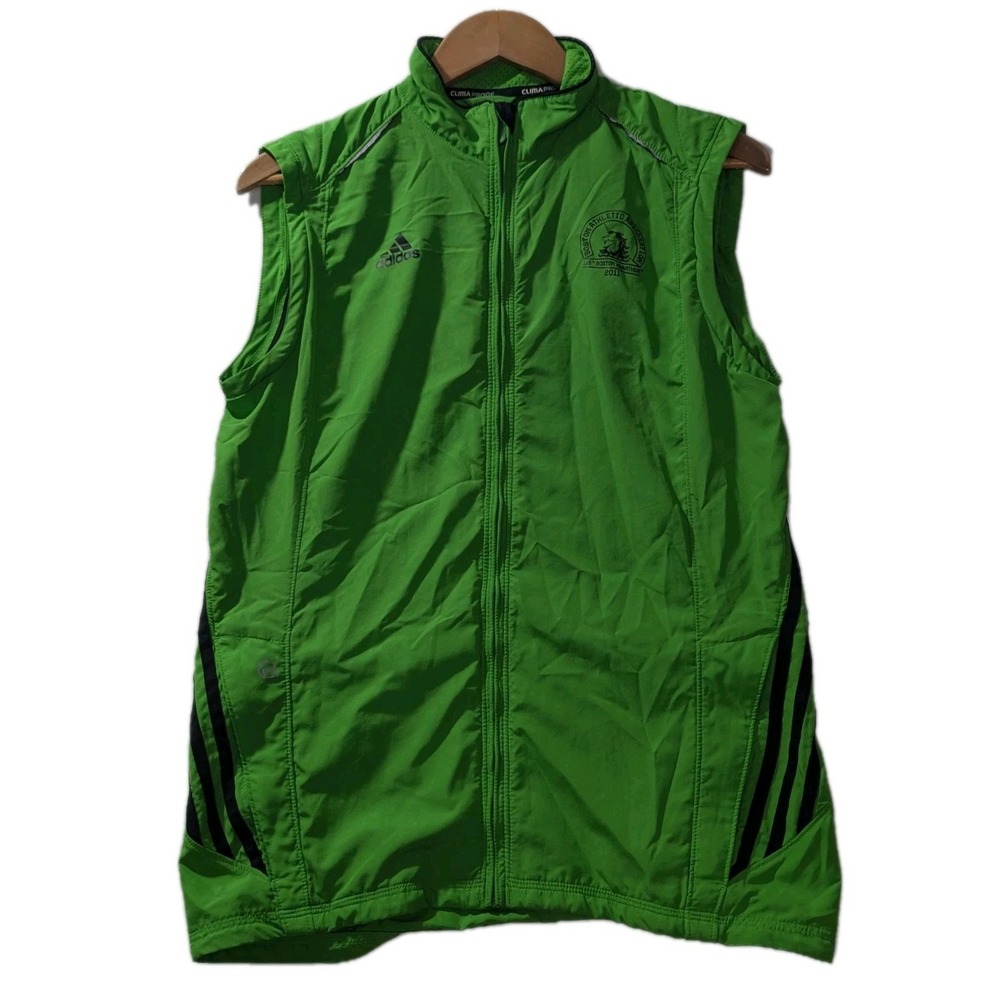 Adidas Boston Marathon 2011‎ Green ClimaProof Vest Men's S Supernova Reflective
